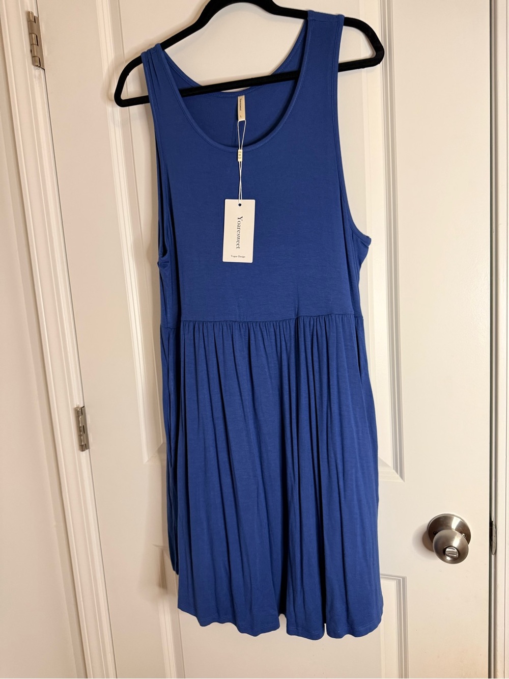 Women’s Sleeveless Midi Dress in Royal Blue by Unknown Brand